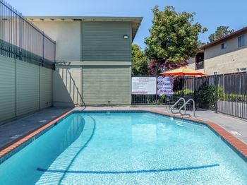 Two shimmering swimming pool